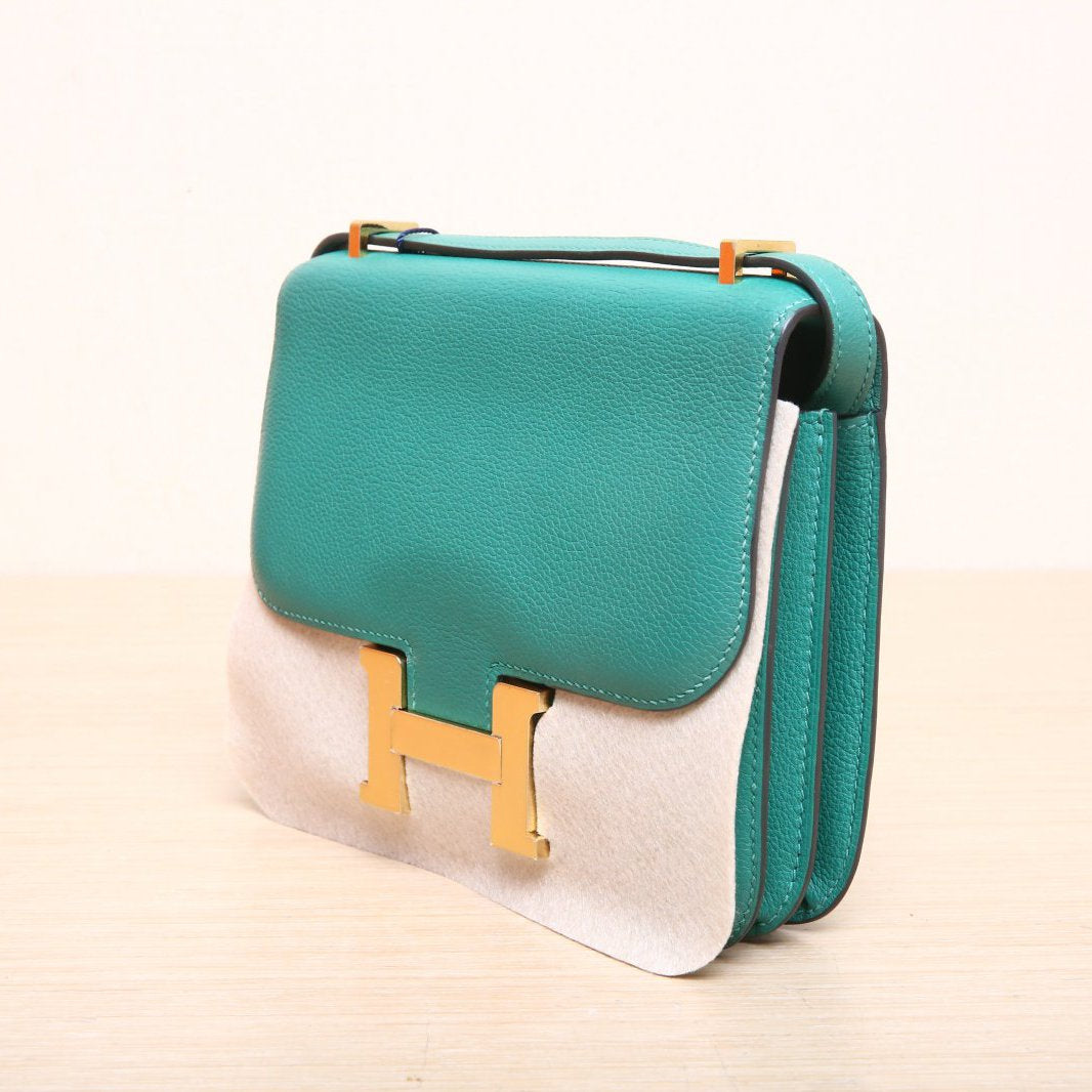 Hermès Constance 19 Vert Vertigo (U4) Evercolor Gold Hardware
