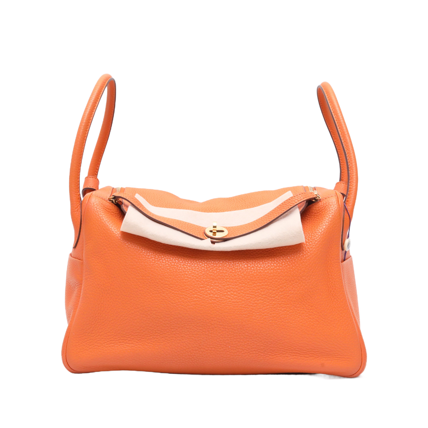 Hermès Lindy 34 Orange (93) Taurillon Clemence Gold Hardware
