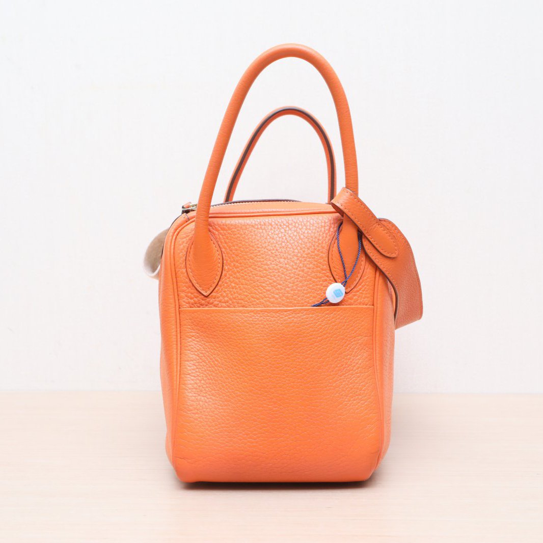 Hermès Lindy 30 Orange H (93) Taurillon Clemence Gold Hardware