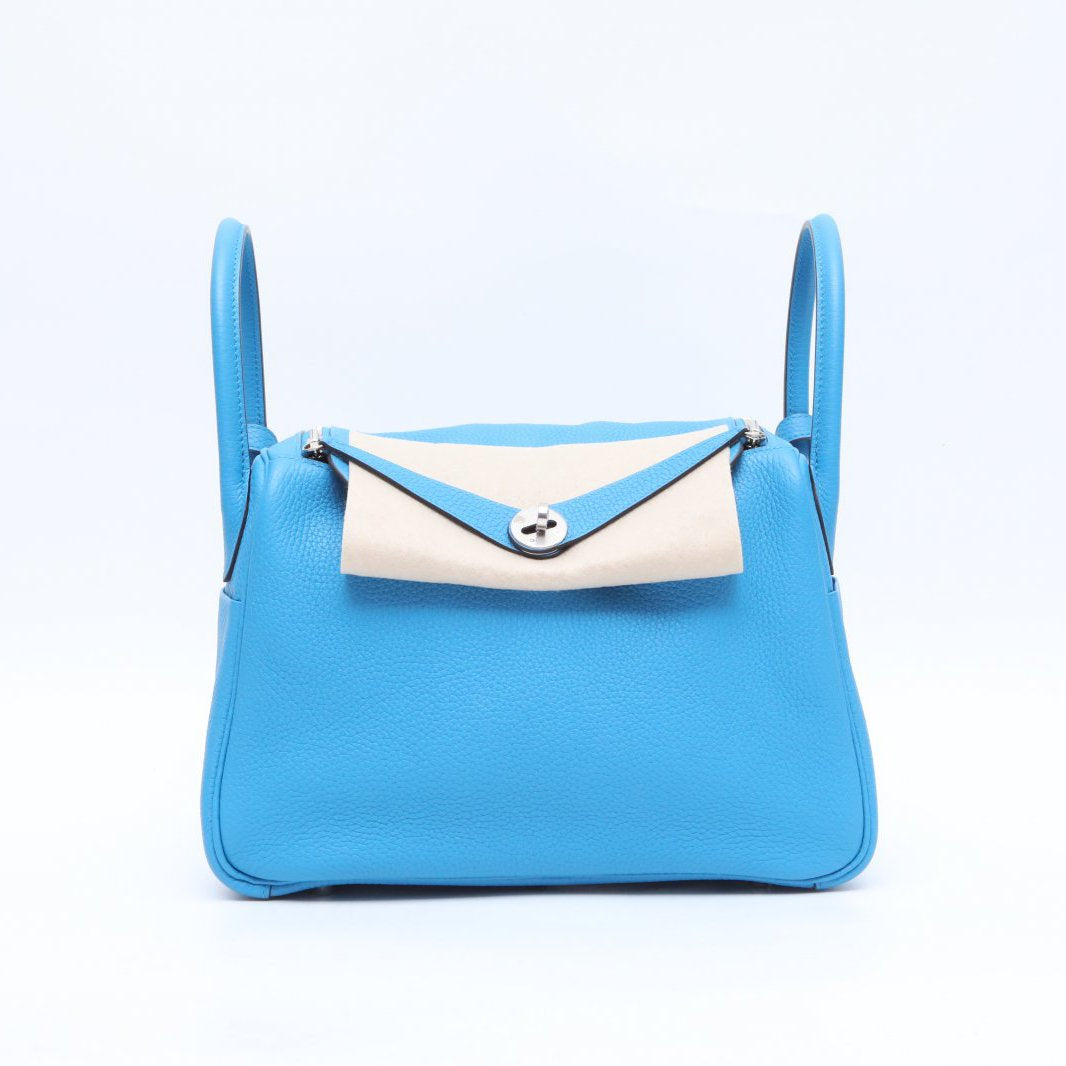 Hermès Lindy 30 Bieu Zenribar (B3) Taurillon Clemence Palladium Hardware