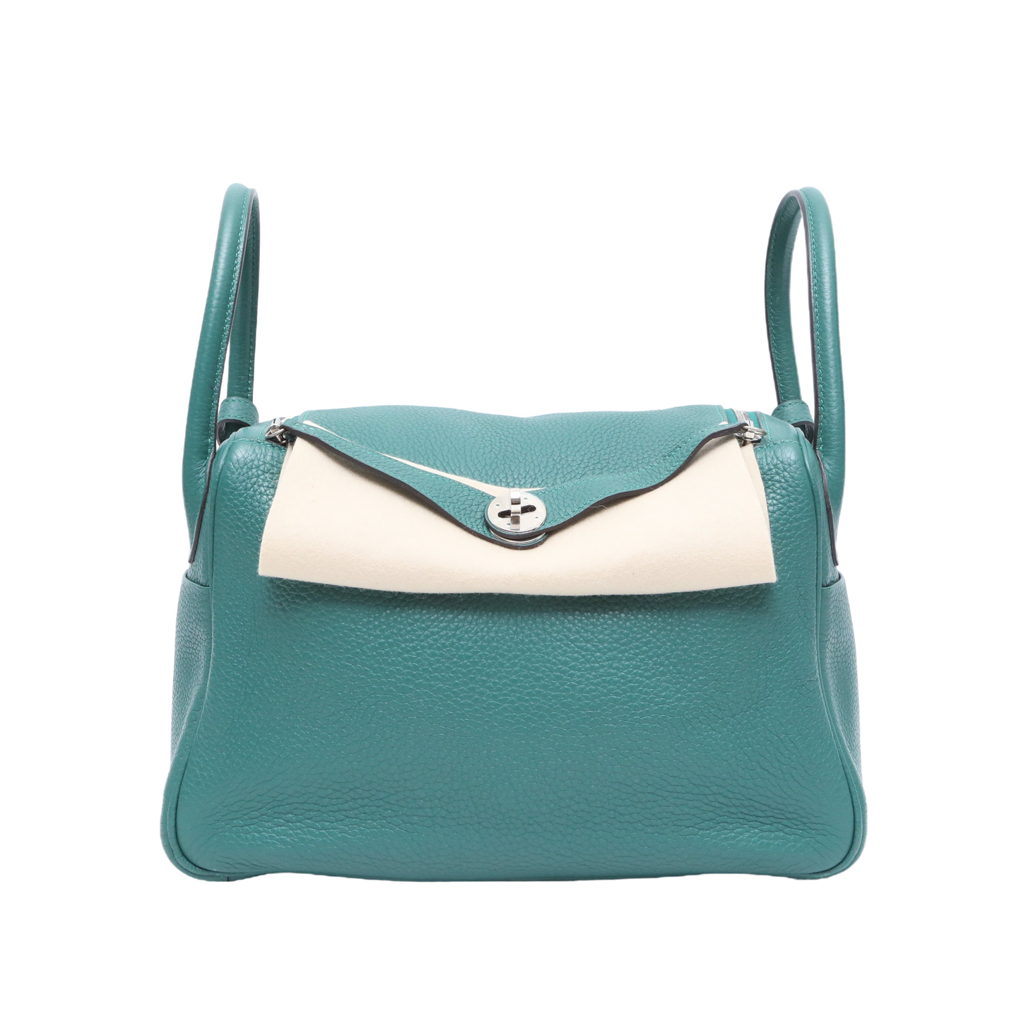 Hermès Lindy 30 Malachite (Z6) Taurillon Clemence Palladium Hardware