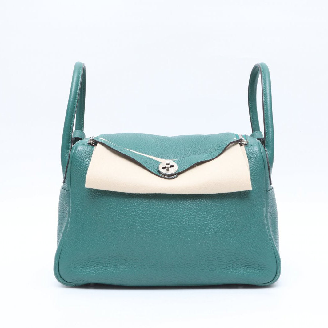 Hermès Lindy 30 Malachite (Z6) Taurillon Clemence Palladium Hardware
