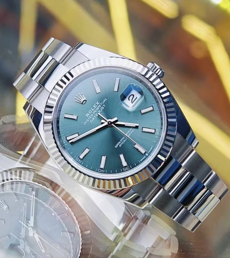 2025 Brand New Rolex - 126334-0027 Datejust 41 Stainless Steel - Fluted / Green / Oyster