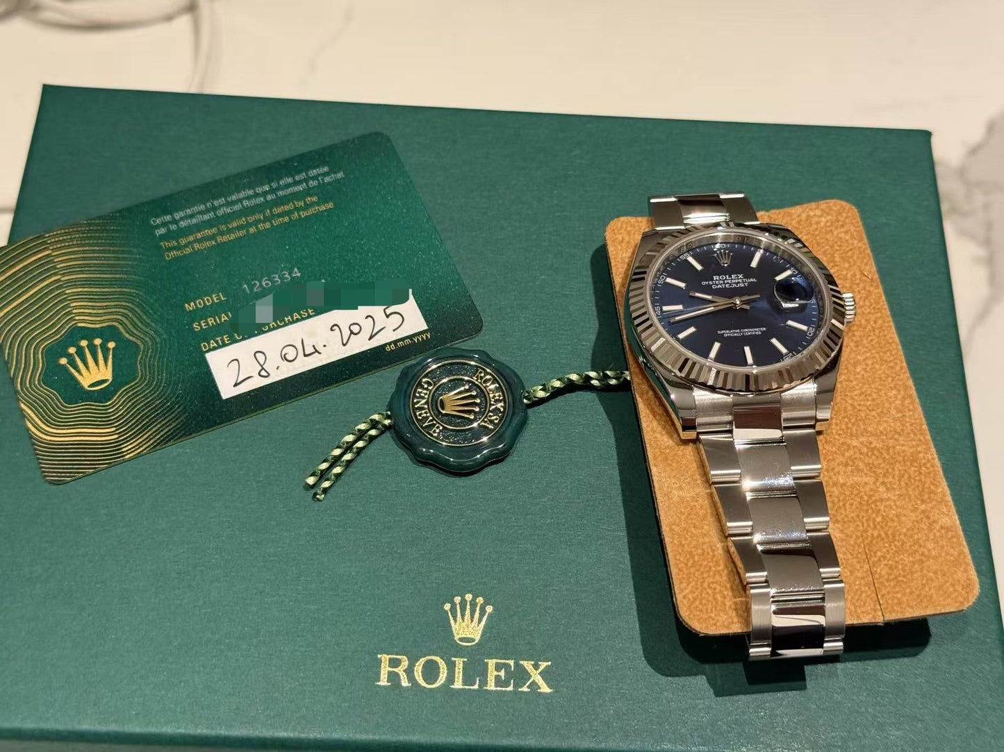 2025 Brand New Rolex - 126334-0001 Datejust 41 Stainless Steel Fluted / Oyster / Blue