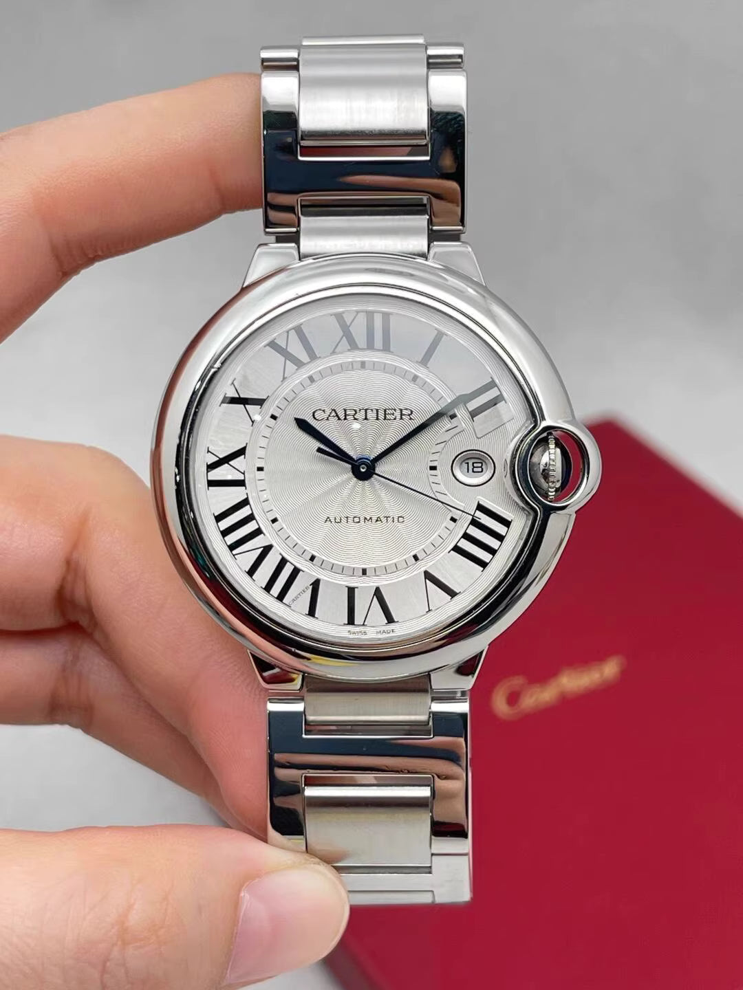 2025 Like New Cartier - W69012Z4 Ballon Blue de Cartier 42 Automatic Stainless Steel / Silver / Bracelet