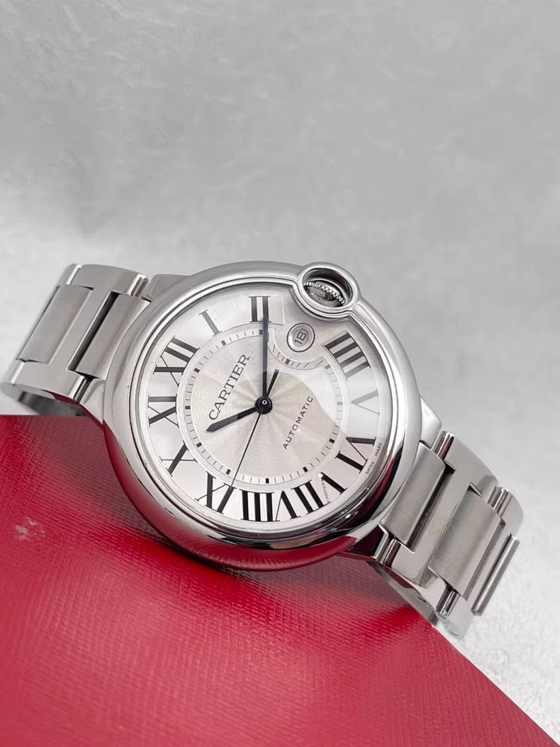 2025 Like New Cartier - W69012Z4 Ballon Blue de Cartier 42 Automatic Stainless Steel / Silver / Bracelet
