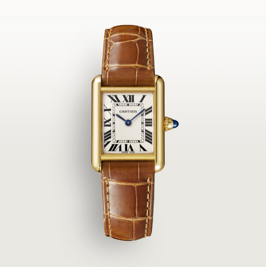 2019 Pre-owned Cartier - W1529856 Tank Louis Cartier Small Quartz Yellow Gold / Silver