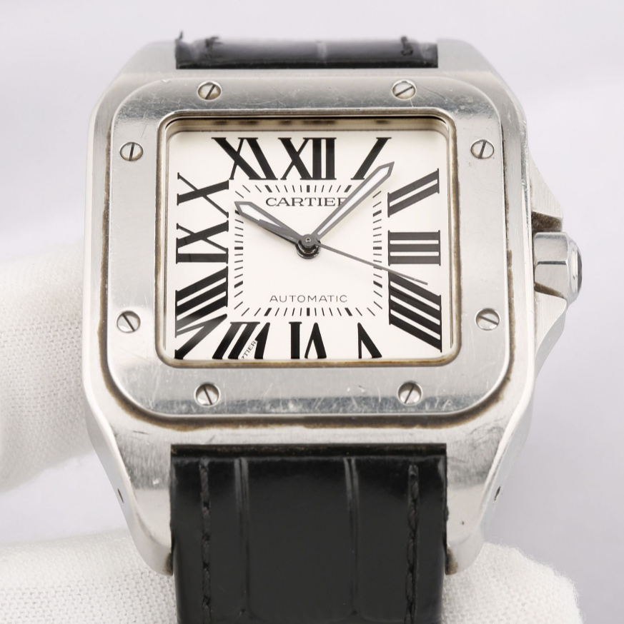 Watch Only Pre-owned Cartier Santos 100 Xl 2656 UNPOLISHED
