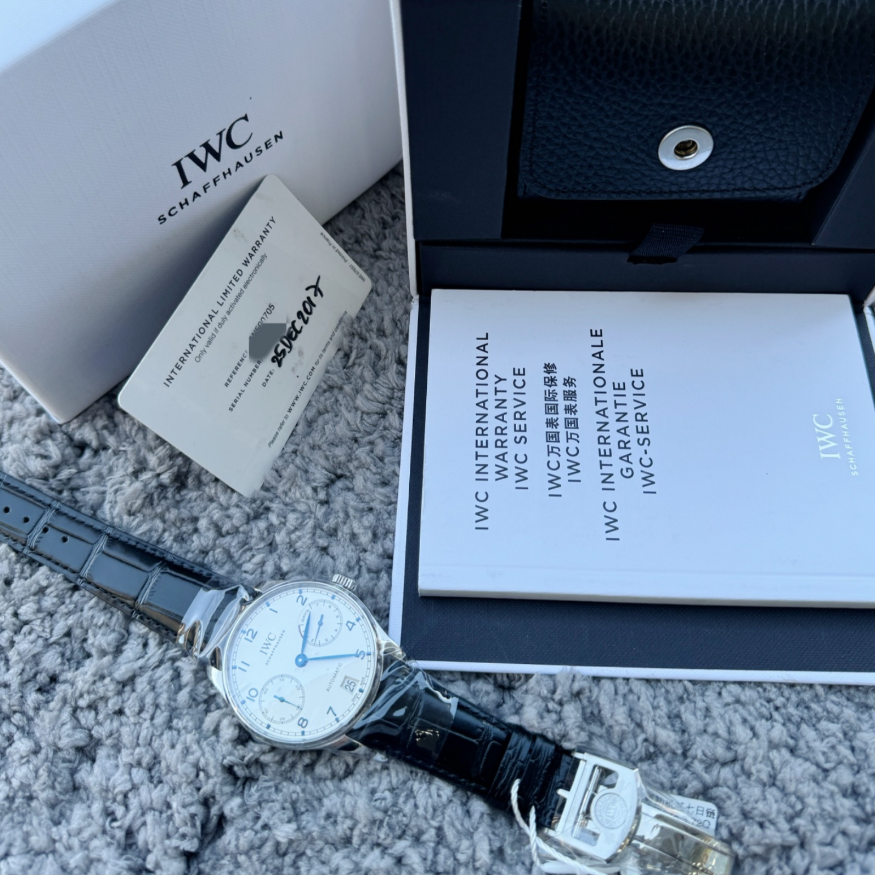 2017 Like New IWC - IW500705 Portugieser Automatic 5007 Stainless Steel / Silver - Blue Numerals