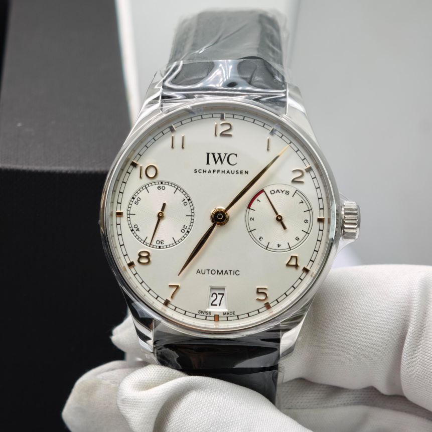 2025 New IWC - IW500704 Portugieser Automatic 5007 Stainless Steel / Silver - Gold Numerals