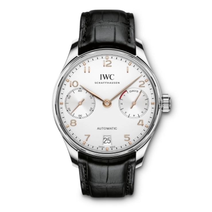 2025 New IWC - IW500704 Portugieser Automatic 5007 Stainless Steel / Silver - Gold Numerals
