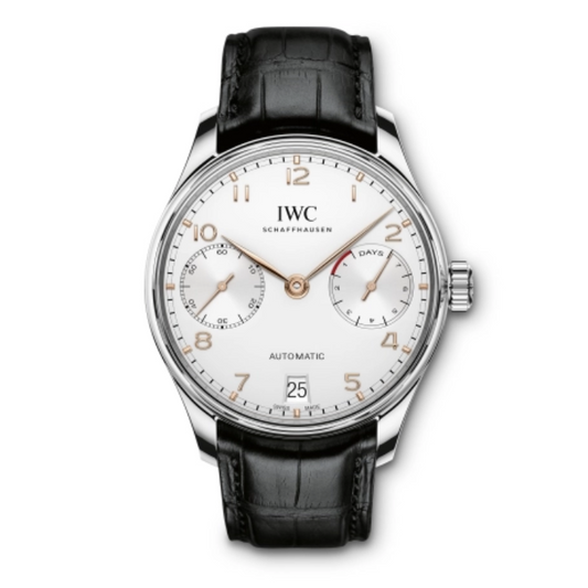 2025 New IWC - IW500704 Portugieser Automatic 5007 Stainless Steel / Silver - Gold Numerals