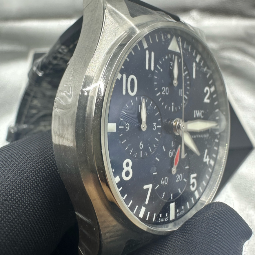 2025 New IWC - IW388101 Pilot's Watch Chronograph 41 Stainless Steel / Blue