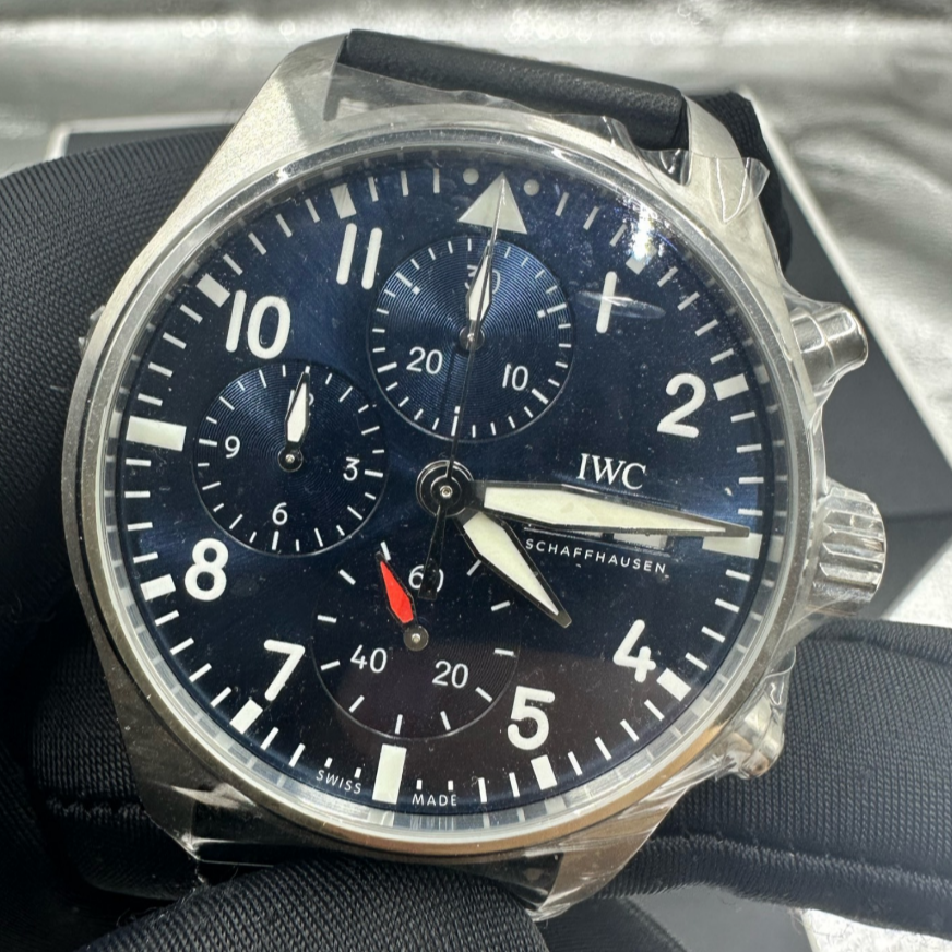 2025 New IWC - IW388101 Pilot's Watch Chronograph 41 Stainless Steel / Blue