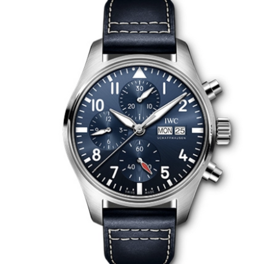 2025 New IWC - IW388101 Pilot's Watch Chronograph 41 Stainless Steel / Blue