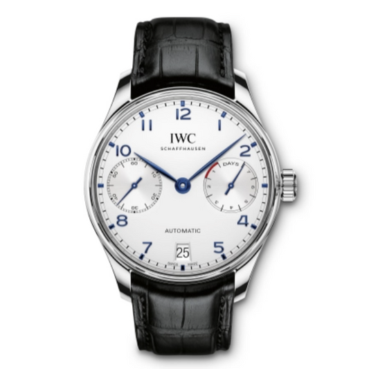 2017 Like New IWC - IW500705 Portugieser Automatic 5007 Stainless Steel / Silver - Blue Numerals