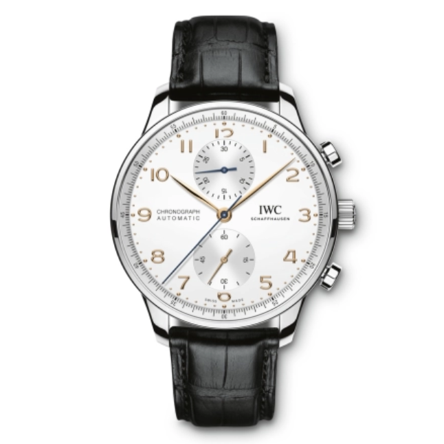 2021 New IWC - IW371604 Portugieser Chronograph Stainless Steel / Silver - Rose