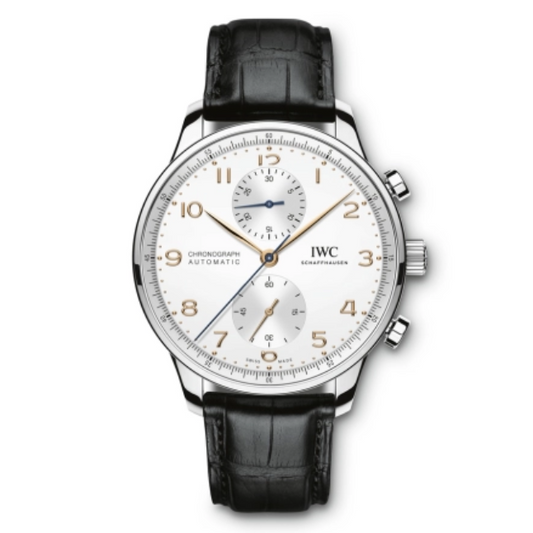 2021 New IWC - IW371604 Portugieser Chronograph Stainless Steel / Silver - Rose