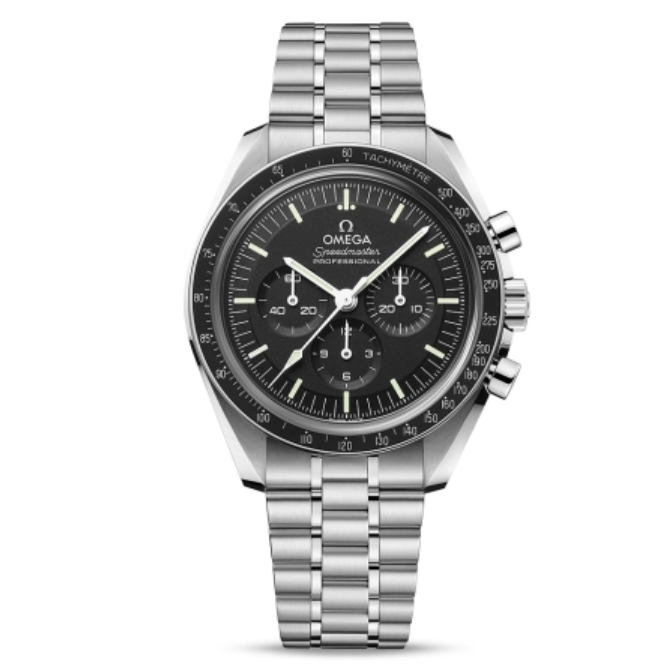 2025 New Omega - 310.30.42.50.01.002 Speedmaster Professional Moonwatch 3861 Stainless Steel / Black / Sapphire / Bracelet