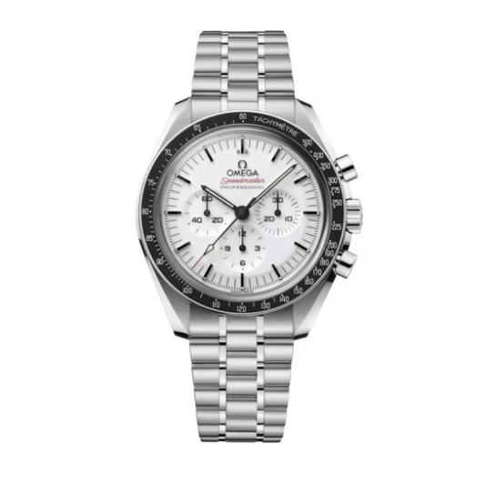 2025 New Omega - 310.30.42.50.04.001 Speedmaster Professional Moonwatch 3861 Stainless Steel / White / Sapphire / Bracelet