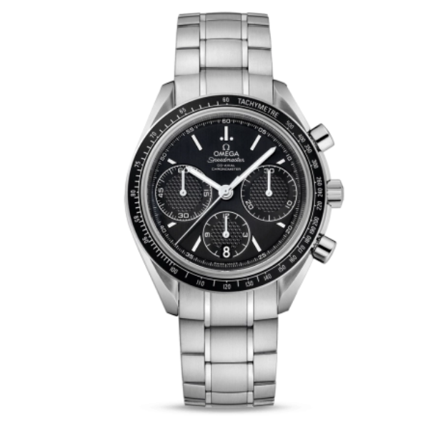 2025 New Omega - 326.30.40.50.01.001 Speedmaster Racing Co-Axial Chronograph Stainless Steel / Black / Bracelet