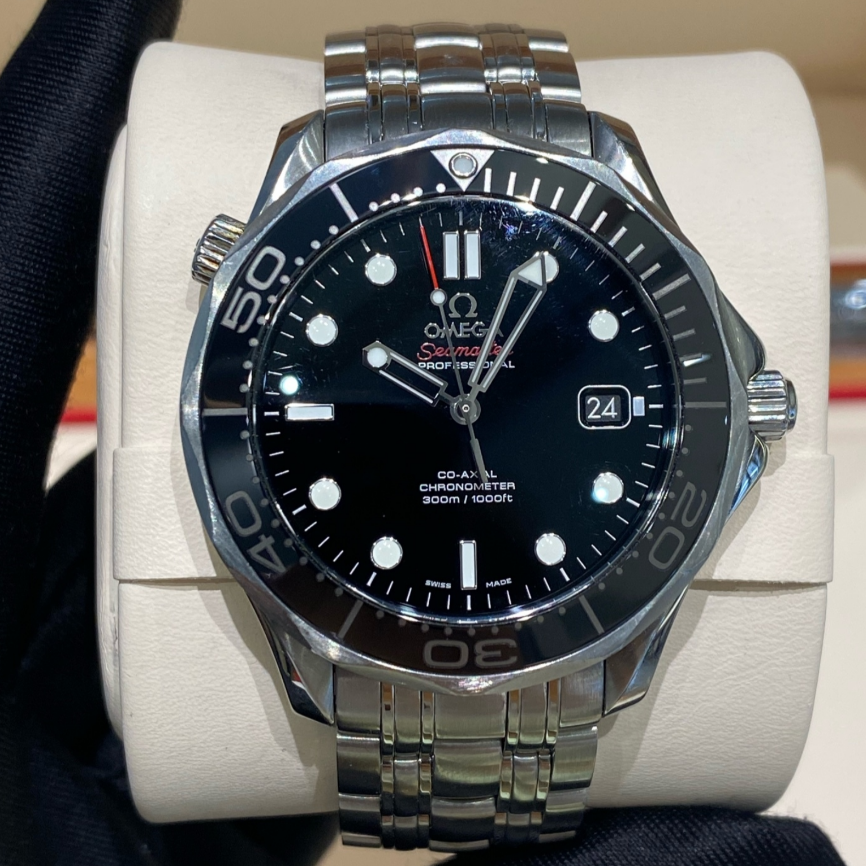 2022 Pre-owned Omega - 212.30.41.20.01.003 Seamaster Diver 300M Co-Axial 41 Stainless Steel / Black / Bracelet / Ceramic