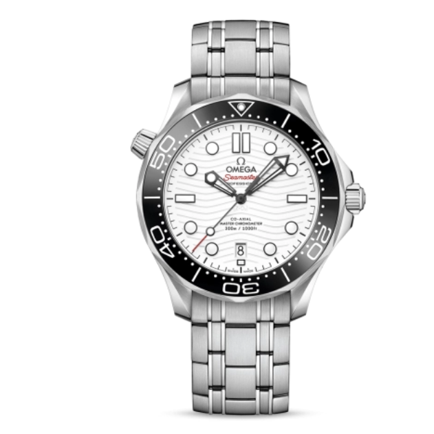 2025 New Omega - 210.30.42.20.04.001 Seamaster Diver 300M Master Co-Axial 42 Stainless Steel / White / Bracelet