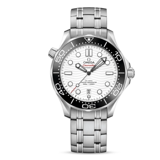 2025 New Omega - 210.30.42.20.04.001 Seamaster Diver 300M Master Co-Axial 42 Stainless Steel / White / Bracelet