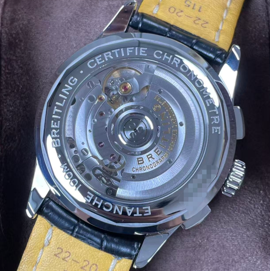 2023 Pre-owned Breitling - AB0118221G1P1 Premier B01 Chronograph 42 Stainless Steel / Silver / Croco / Folding