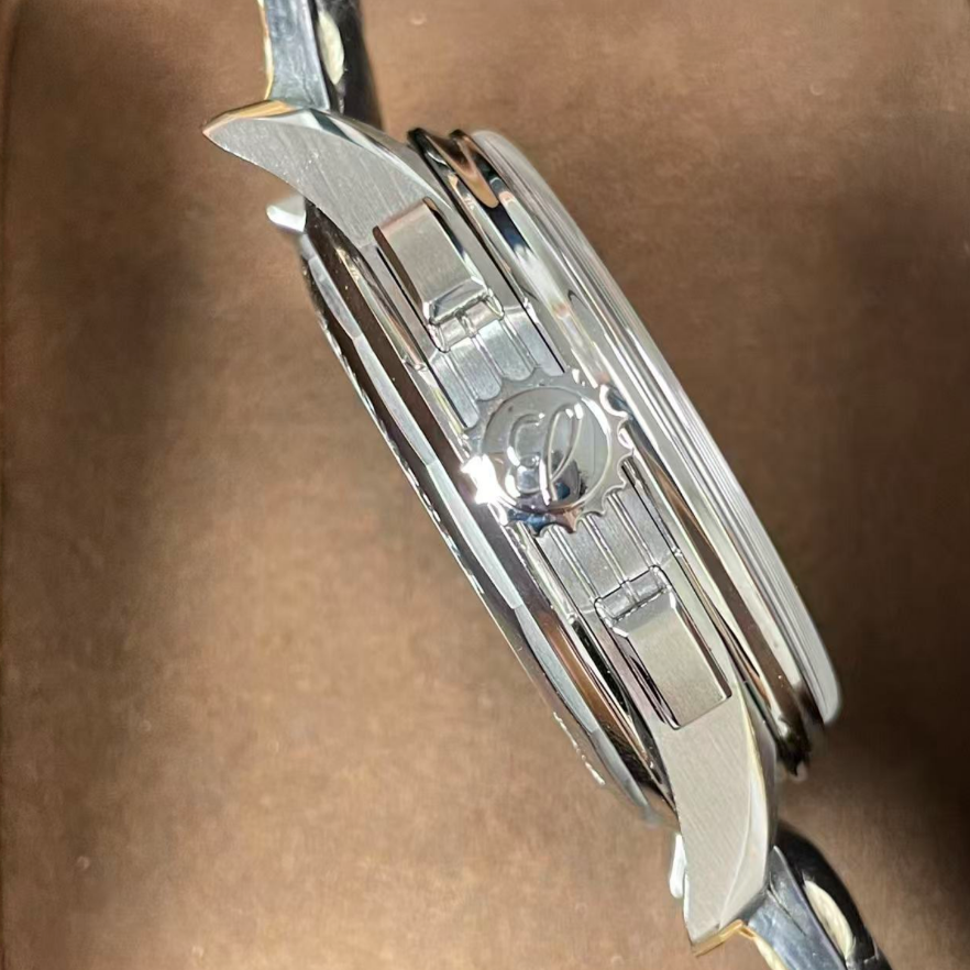 2023 Pre-owned Breitling - AB0118221G1P1 Premier B01 Chronograph 42 Stainless Steel / Silver / Croco / Folding