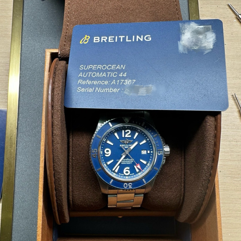 2022 Pre-owned Breitling - A17367D81C1A1 Superocean 44 Stainless Steel / Blue / Bracelet