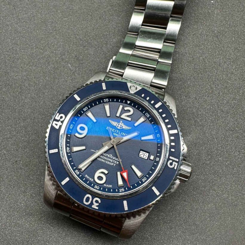 2022 Pre-owned Breitling - A17367D81C1A1 Superocean 44 Stainless Steel / Blue / Bracelet