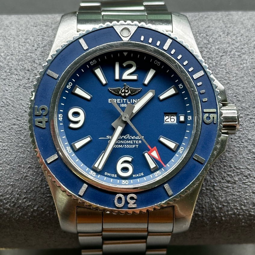 2022 Pre-owned Breitling - A17367D81C1A1 Superocean 44 Stainless Steel / Blue / Bracelet