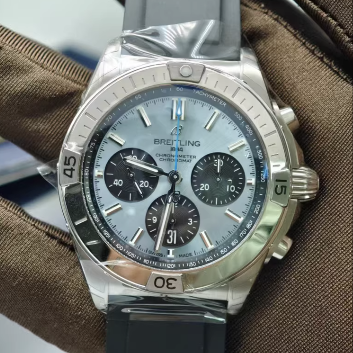 2025 New Breitling - PB0134101C1S1 Chronomat B01 42 Stainless Steel / Platinum / Ice Blue