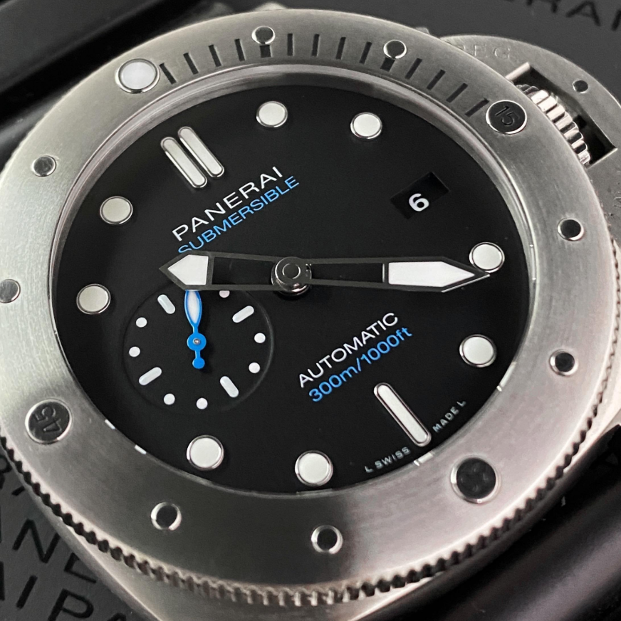 2021 Pre-owned Panerai - PAM01305 Luminor Submersible 47 3 Days Automatic Titanium / Black
