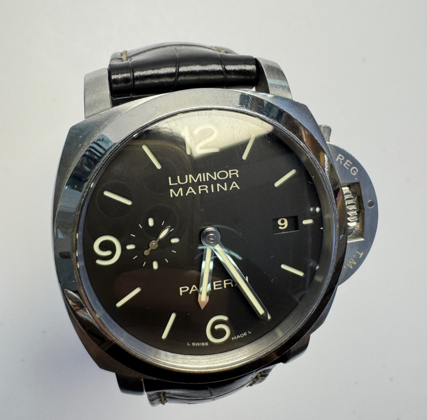 2020 Pre-owned Panerai - PAM01321 Luminor 1950 44 3 Days GMT Power Reserve Automatic Stainless Steel / Black