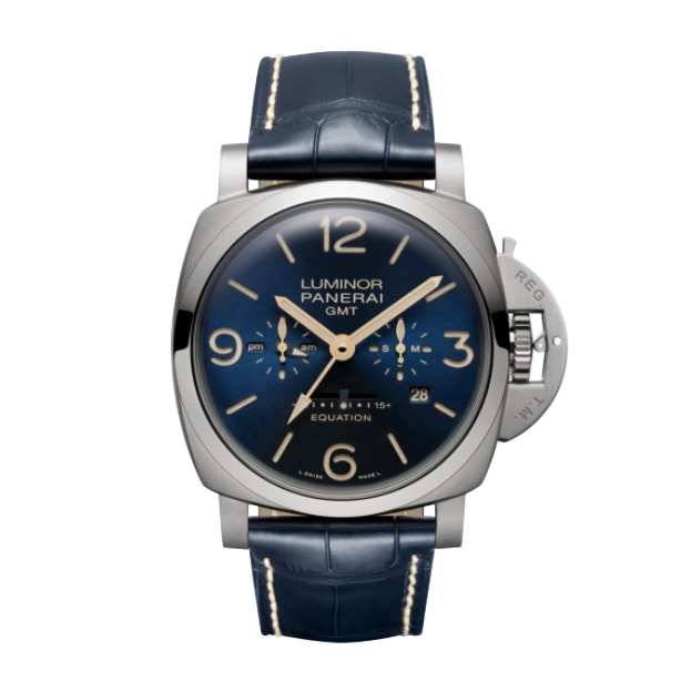 Watch ONLY Panerai - PAM00670 Luminor 1950 47 Equation Of Time 8 Days Titanium / Blue