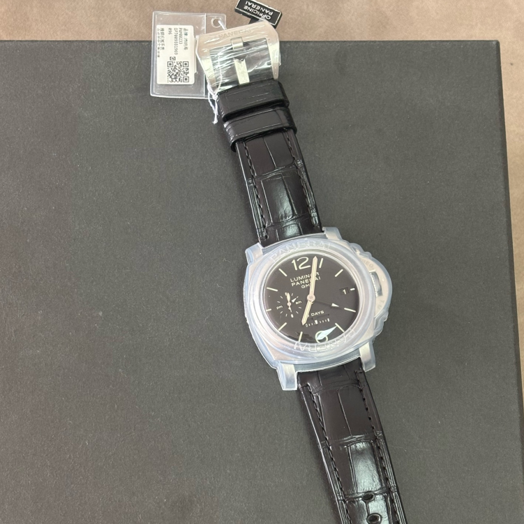 2024 Like New Panerai - PAM00233 Luminor 1950 44 8 Days GMT Stainless Steel / Black