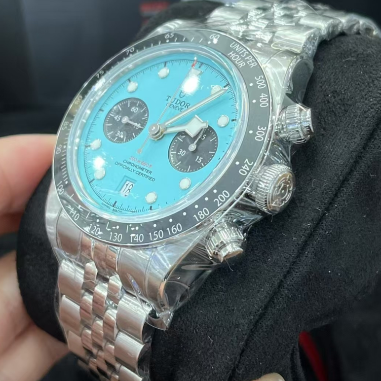 2025 New Tudor - M79360N-0024 Heritage Black Bay Chronograph Flamingo Blue