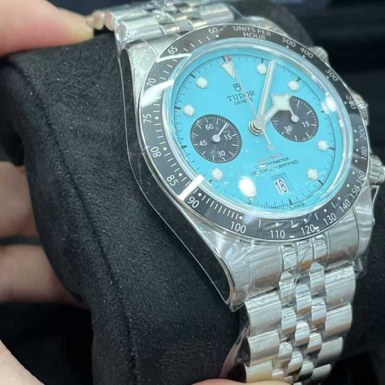 2025 New Tudor - M79360N-0024 Heritage Black Bay Chronograph Flamingo Blue