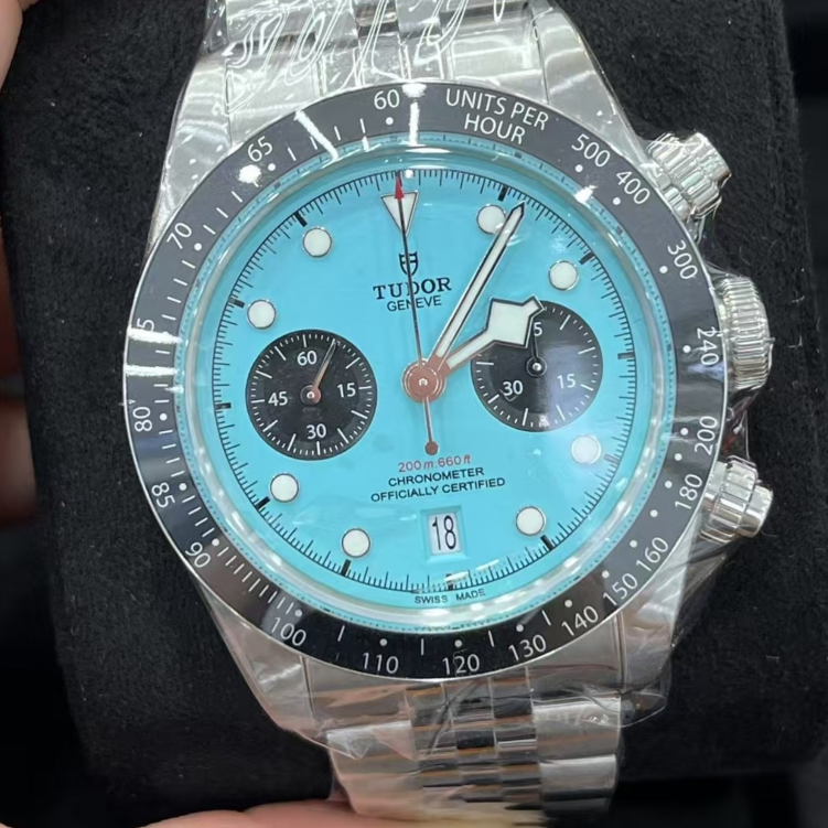 2025 New Tudor - M79360N-0024 Heritage Black Bay Chronograph Flamingo Blue