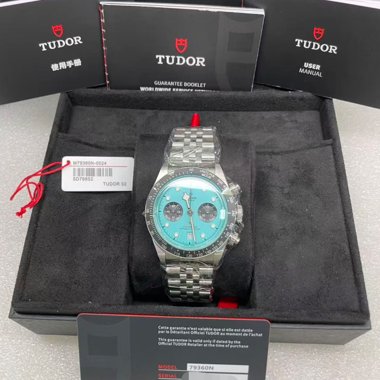 2025 New Tudor - M79360N-0024 Heritage Black Bay Chronograph Flamingo Blue