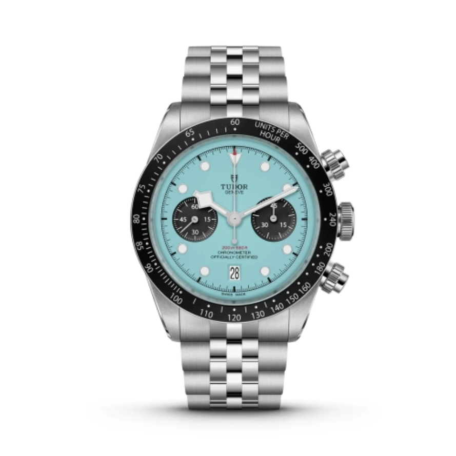 2025 New Tudor - M79360N-0024 Heritage Black Bay Chronograph Flamingo Blue