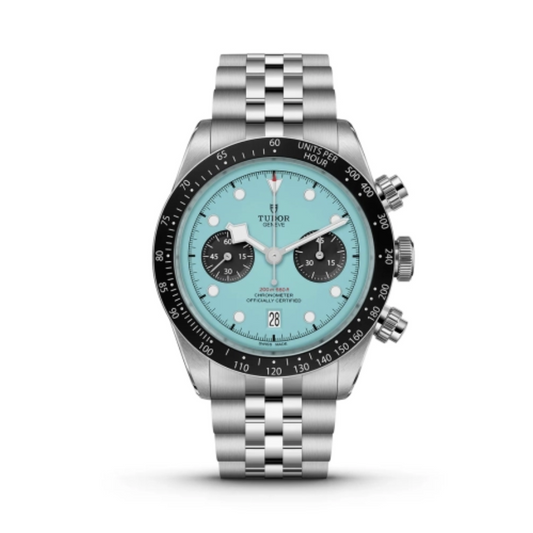2025 New Tudor - M79360N-0024 Heritage Black Bay Chronograph Flamingo Blue