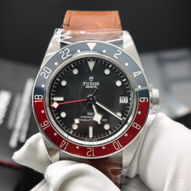 2025 New Tudor - 79830RB-0002 Black Bay GMT Stainless Steel / Black / Pepsi / Leather