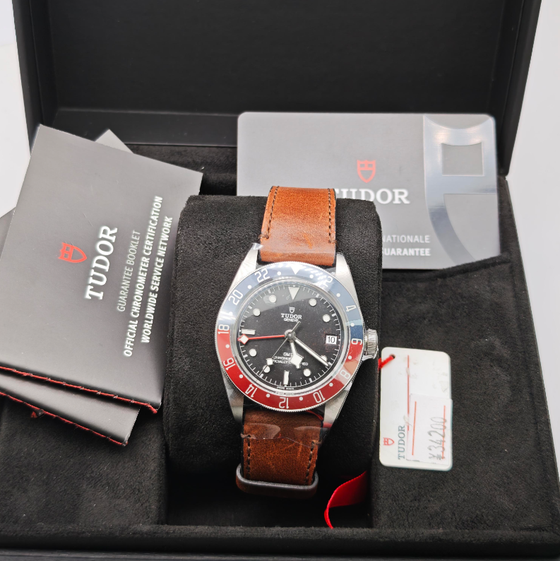 2025 New Tudor - 79830RB-0002 Black Bay GMT Stainless Steel / Black / Pepsi / Leather
