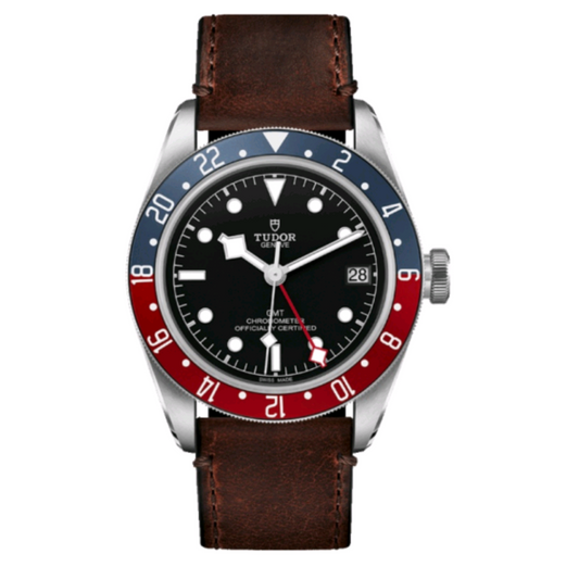 2025 New Tudor - 79830RB-0002 Black Bay GMT Stainless Steel / Black / Pepsi / Leather