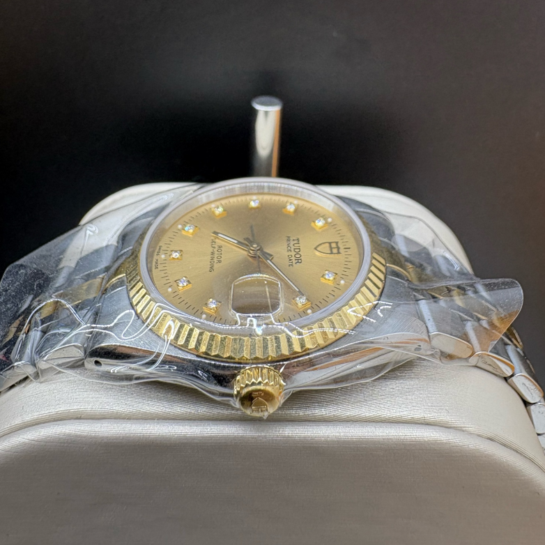 Watch Only Pre-owned  M74033-0015 Tudor Prince Date Day Champagne Dial Diamond