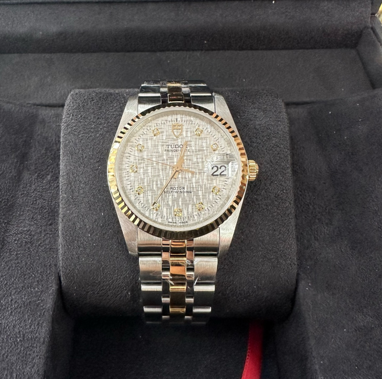 Watch ONLY Pre-owned M74033-0006 Tudor Prince Date Day Automatic Dial Diamond Men's Watch