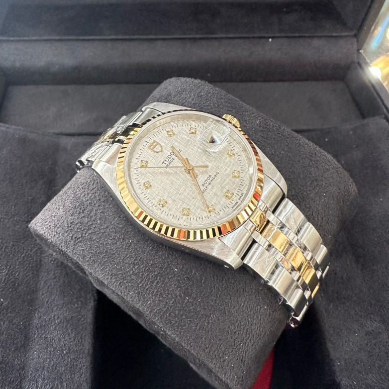 Watch ONLY Pre-owned M74033-0006 Tudor Prince Date Day Automatic Dial Diamond Men's Watch